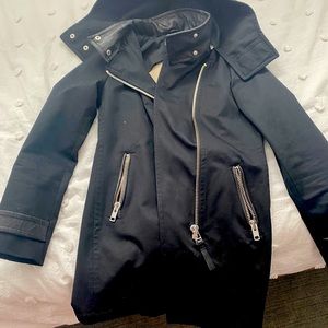 Gorgeous Mackage Hooded Leather Detail Jacket
